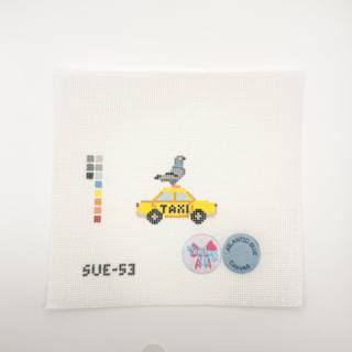 NYC Bag Charm, Taxi and Pigeon by Atlantic Blue Canvas (thumbnail)