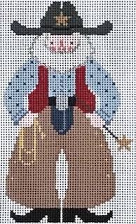 Ride 'Em Cowboy Santa Canvas by Painted Pony Designs (thumbnail)