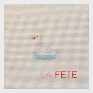 Party Animals - Swan by La Fete Needlepoint (thumbnail)