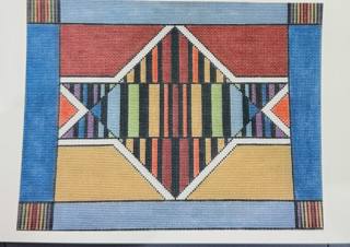 Joseph's Coat Tallit - Handpainted by Gone Stitching (thumbnail)