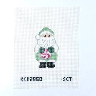 Peppermint Santa Printed Canvas by KCN Designers (thumbnail)