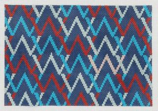 Letter Series - W in blues by Jeni Sandberg Needlepoint (thumbnail)