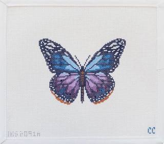 Purple & Blue Monarch Ornament Canvas by Initial K Studio (thumbnail)