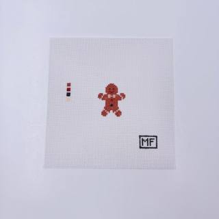 Gingerbread Man Mini Canvas by M F Needlepoint (thumbnail)