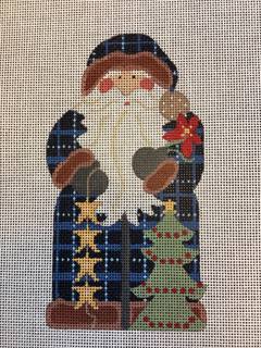 Father Christmas - Blue holding Star Garland by Danji Designs (thumbnail)