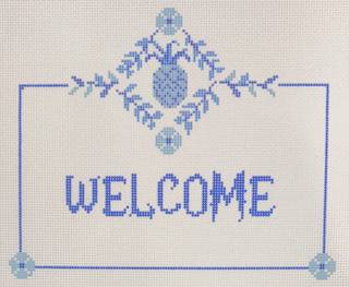Welcome Blue with Pineapple by KCN Designers (thumbnail)