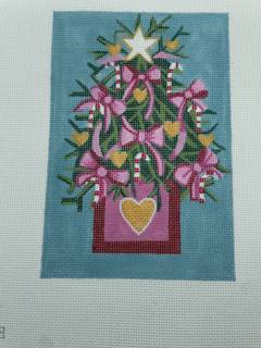 Hearts and Bow Christmas Tree by Alice Peterson (thumbnail)