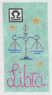 Libra Zodiac Eye Canvas by Doolittle Stitchery (thumbnail)