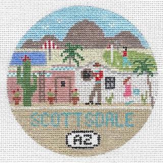 Scottsdale Round Canvas by Doolittle Stitchery (thumbnail)