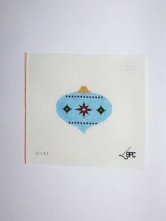 Retro Blue Ornament Canvas by Blueberry Point Canvas (thumbnail)