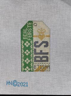 Retro Travel Tag · Belfast by Hedgehog Needlepoint (thumbnail)