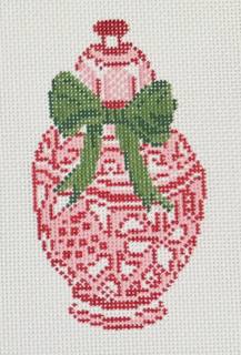 red ginger jar by Stitch Style Needlepoint (thumbnail)