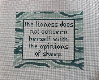 The Lioness/Concern with Sheep by What's the Stitch (thumbnail)