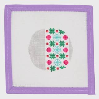 Teal, Pink, & Silver Ornament by Little Bird Designs (thumbnail)