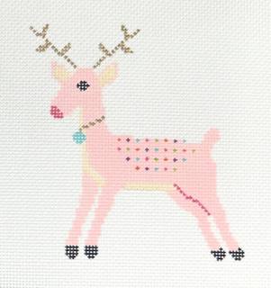 pink reindeer by Stitch Rock Designs (thumbnail)