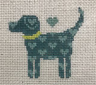 Blue Dog with Hearts by NDLPT Designs (thumbnail)