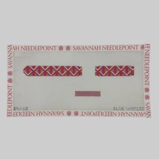 Pink and Orange Y Watch Band by Blue Waters Needlepoint (thumbnail)