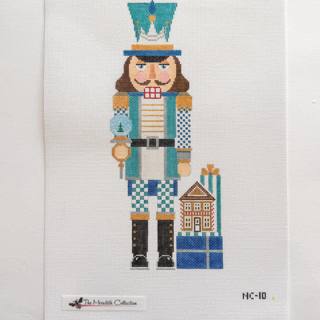 Nutcracker - Teal Gingerbread Snowglobe by Meredith Collection (thumbnail)