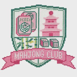 Mahjong Crest - Pinks & Greens by Atlantic Blue Canvas (thumbnail)