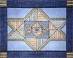 Triple Star Tallit by Gone Stitching (thumbnail)
