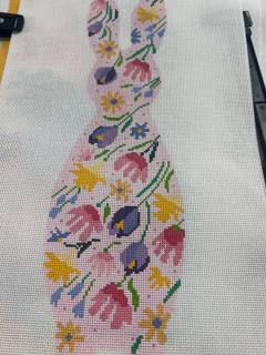 Bunny - tulips and jonquils by Blueberry Point Canvas (thumbnail)