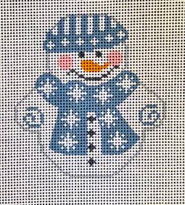 Snowman w/Blue Snowflakes Scarf by Danji Designs (thumbnail)