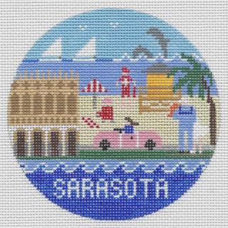 Sarasota, FL Round by Doolittle Stitchery (thumbnail)