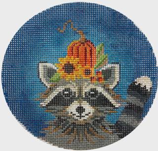 Richie a Halloween Racoon by Kelly Clark Needlepoint (Colonial Needle) (thumbnail)