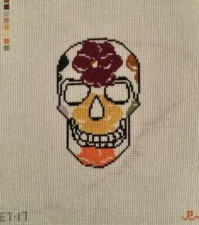 Full Pansy Skull by Goodpoint Needlepoint (thumbnail)