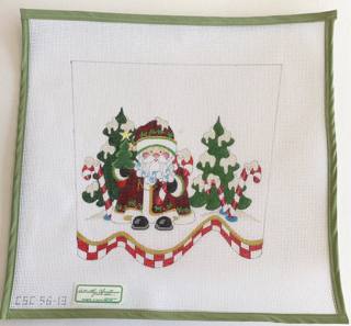 Christmas Stocking Cuff with squatty Santa by Strictly Christmas (thumbnail)