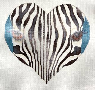 zebra heart by JP Needlepoint (thumbnail)