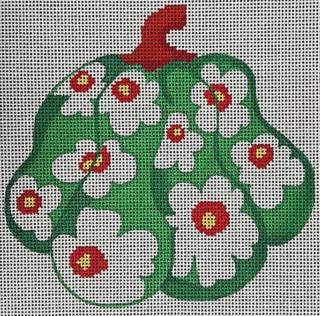 Green & White Floral Gourd ML21 by The Gingham Stitchery (thumbnail)