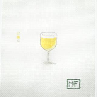 Wine Bag Charm - White by M F Needlepoint (thumbnail)