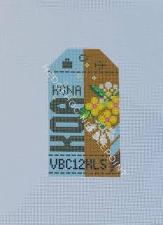 Retro Travel Tag · Kona by Hedgehog Needlepoint (thumbnail)