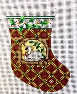 Swan and Holly Mini Stocking by MM Designs (thumbnail)