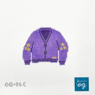 Comfy Cardigan - Purple by Olivia Grace Needlepoint (thumbnail)