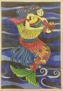 mermaid holding fish by Danji Designs (thumbnail)