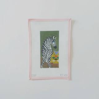 Zebra on Green Insert by Colors of Praise Art Studio (thumbnail)