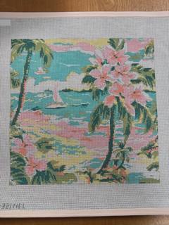Muted Beach Scene by Blue Waters Needlepoint (thumbnail)