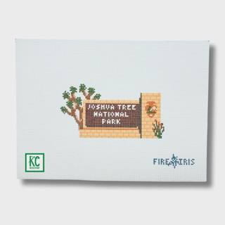 Joshua Tree National Park Sign Canvas by Fire and Iris Designs (thumbnail)