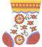 RED DOT/FLOWER MINI SOCK by Cooper Oaks Designs (thumbnail)