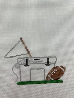 Tailgating Cooler w/ football by Stitch Style Needlepoint (thumbnail)