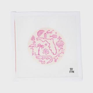 Florida Icons Round by Ivy Thread Needlepoint (thumbnail)