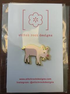 Petunia the Pig Needleminder by Stitch Rock Designs (thumbnail)