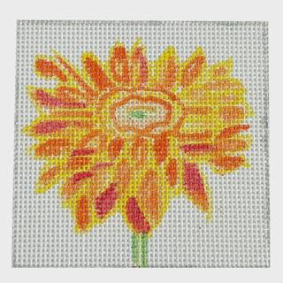 Simply Flowers Orange Daisy 4" Coaster by Jean Smith Designs (thumbnail)