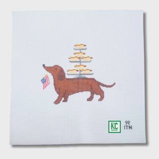 Glizzy Dawg Canvas by Ivy Thread Needlepoint (thumbnail)