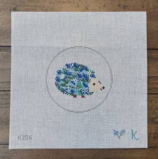 Hedgehog - Blue by Officially Needlepoint (thumbnail)