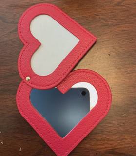 Red Leather Heart Mirror/Frame by Threaded and Tipsy Designs (thumbnail)