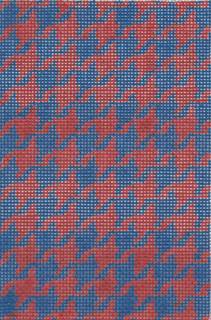 Red and Blue Houndstooth Credit Card Insert by Kate Dickerson Needlepoint Collections (thumbnail)