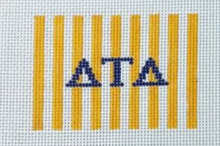 Stripe luggage tag insert-Delta Tau Delta 1901-DTD by Kangaroo Paw Designs (thumbnail)